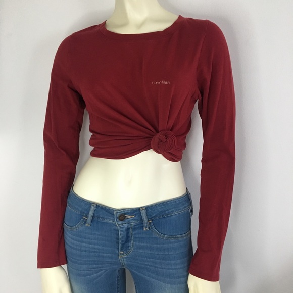calvin klein red t shirt womens